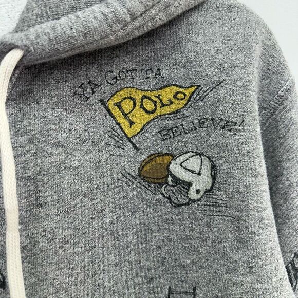 Polo Ralph Lauren Men’s Unisex Cartoon Rugby All Over Printed Fleece Heather Gra - Picture 7 of 16